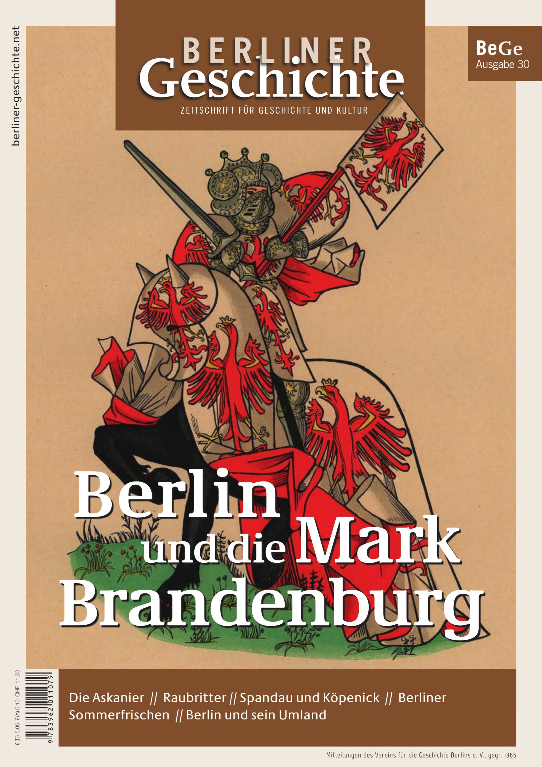 Berlin und die Mark Brandenburg Zeitschrift Berliner Geschichte